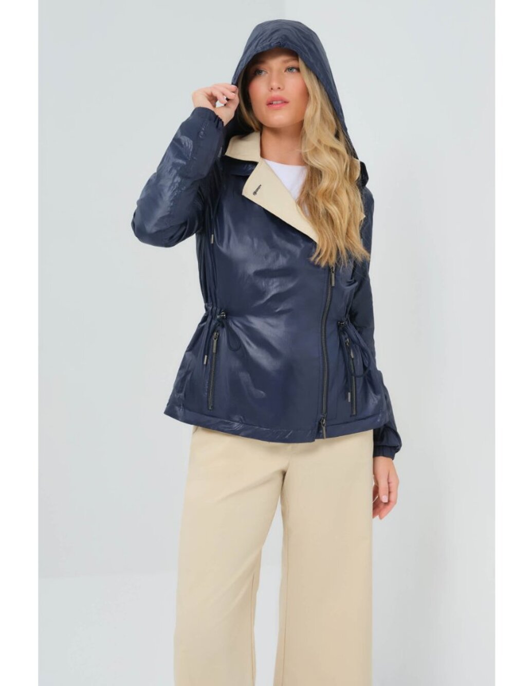 Anatomie Lexie Performance Cotton & Nylon Reversible Trench Jacket